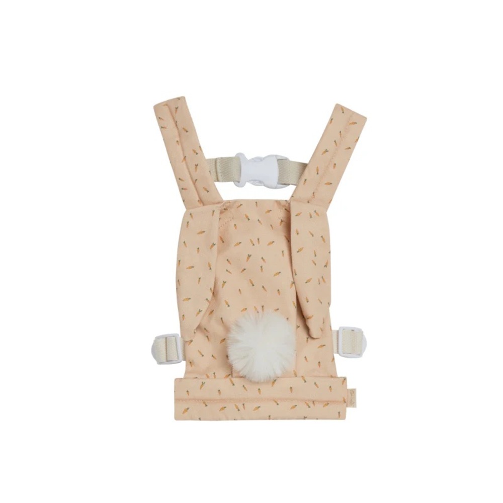 Olli Ella Dinkum Dolls Cottontail baby toy carrier bunny hopscotch carrot tail